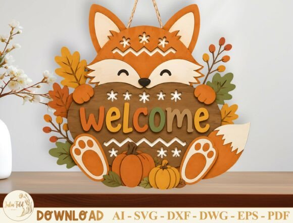 Download Fall Door Hanger Laser Cut File SVG - Laser cut file Collection