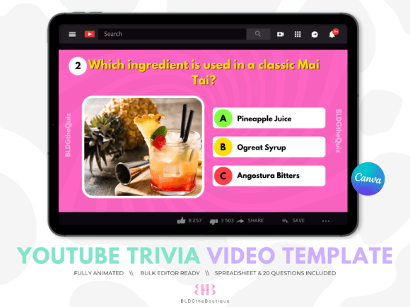 Download Youtube Quiz Canva Video Template - Youtube Collection