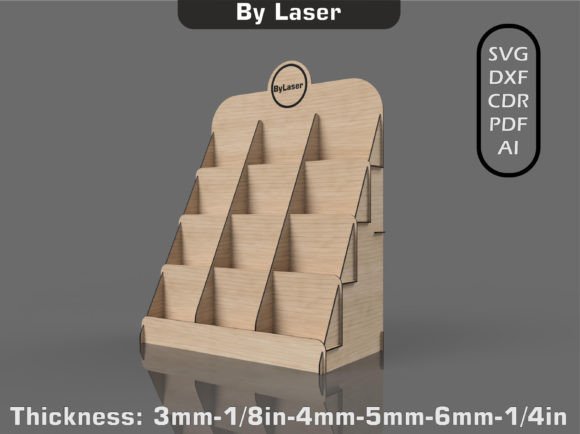 Download Laser Cut File Countertop Display Stand - Laser cut file Collection