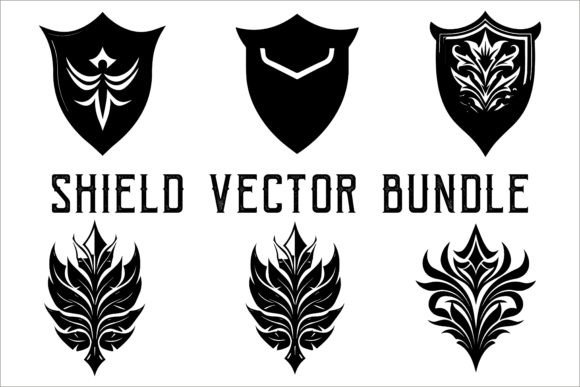 Download Silhouette of Shield Vector Set Bundle - Premium Bundle