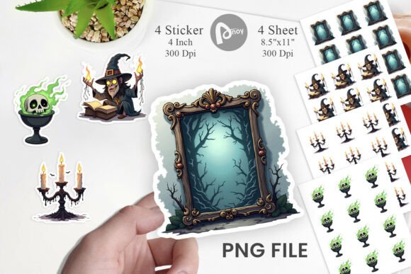 Download Gothic Haunted Objects Stickers - Gothic haunted Collection