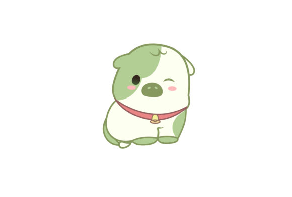 Download Green Collared Cow Doll Illustration - Doll illustration Collection