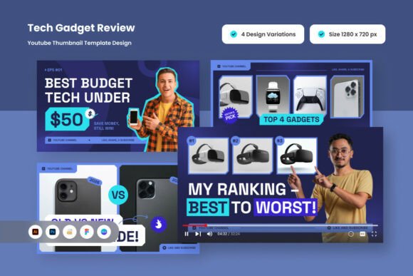 Download Modern Tech Review YouTube Thumbnail - Youtube Collection