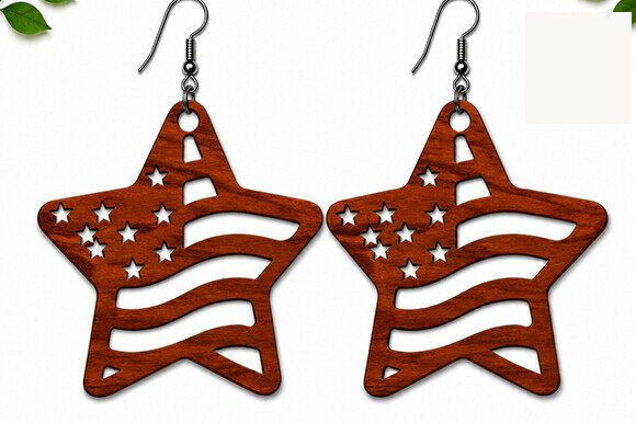 Download Patriotic Earrings SVG Laser Cut File - Laser cut file Collection