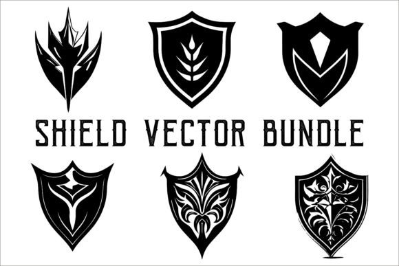 Download Silhouette of Shield Vector Set Bundle - Premium Bundle