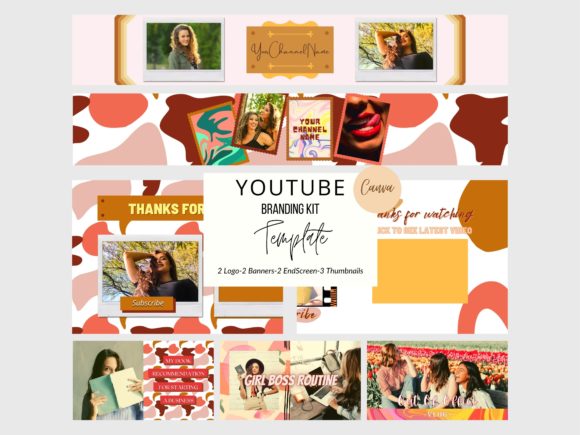 Download Girl Power YouTube Branding Kit Canva - Youtube Collection
