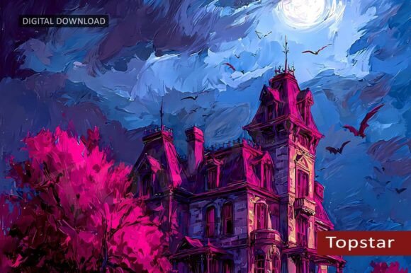 Download Gothic Haunted House Halloween Decor Art - Gothic haunted Collection