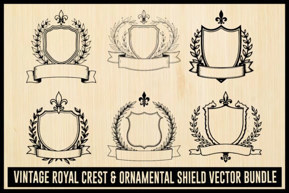 Download Vintage Crest &amp; Shield Set - Premium Resources