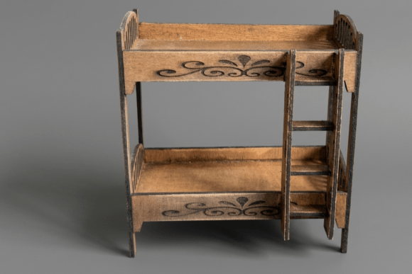 Download Bunk Bed SVG Laser Cut File 1:12 Scale - Laser cut file Collection