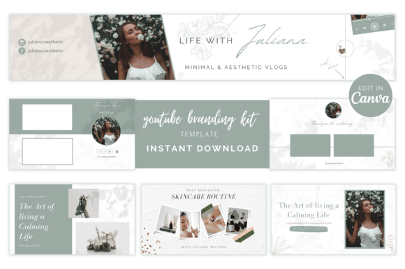 Download Minimal Youtube Branding Kit for Canva - Youtube Collection